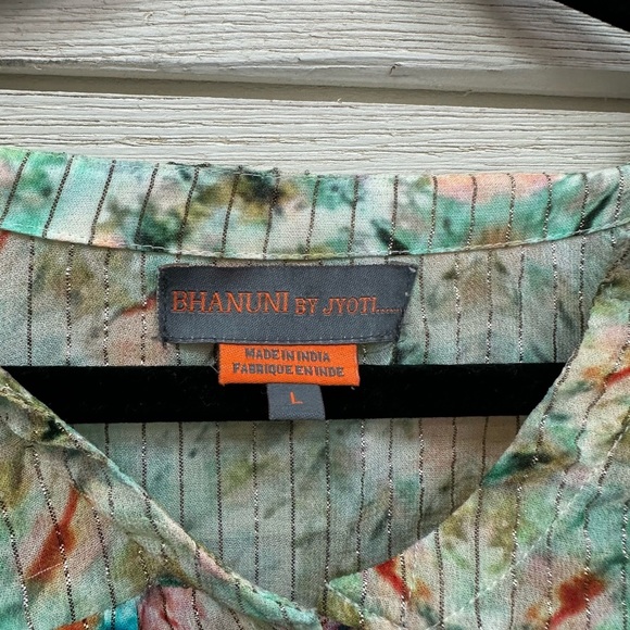 Anthropologie Bhanuni by Jyoti Boho Peasant Blouse Size Large - Picture 5 of 9